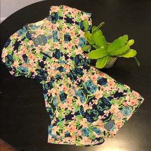 Everly- Floral print romper